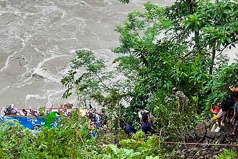 Bus Falls In Nepal River